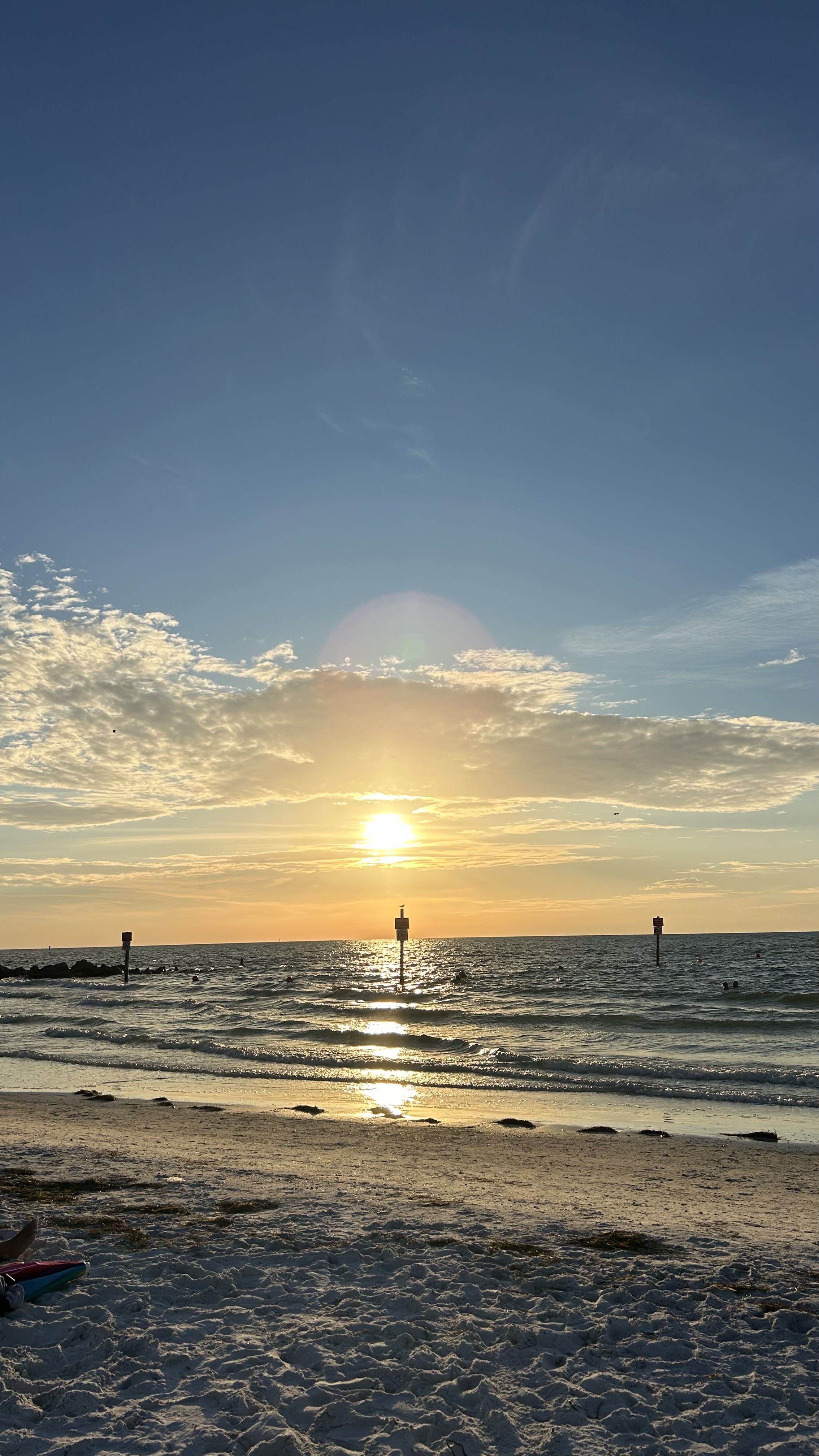 Sunset on the beach in Tampa
